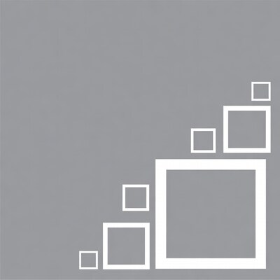 White picture frames on gray background