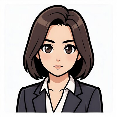Anime girl in business suit