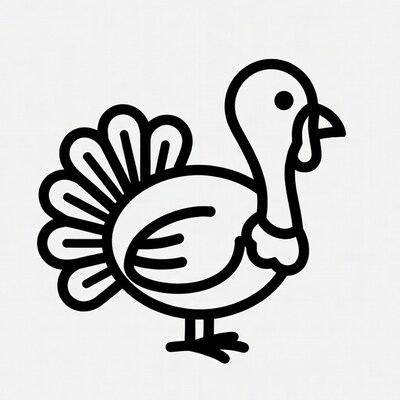 Cartoon turkey illustration