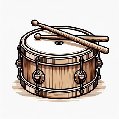 Snare Drum with Drumsticks