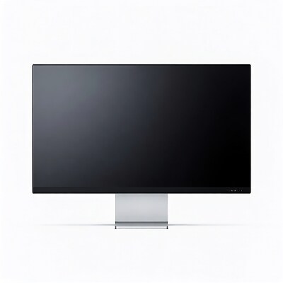 Black Computer Monitor on Silver Stand