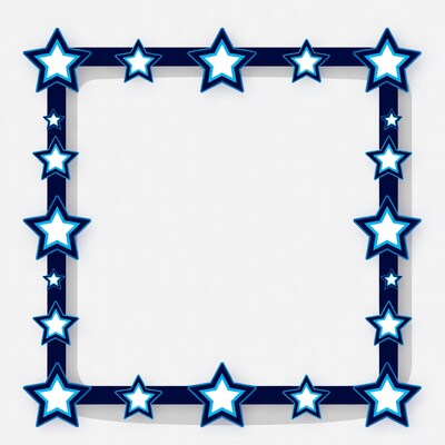 Blue Star Border Frame