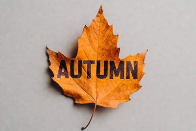 Autumn Leaf with Text
