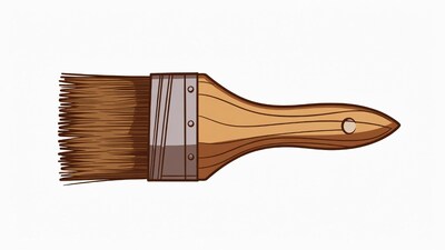 Paintbrush illustration on white background