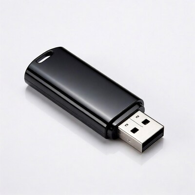 Black USB flash drive