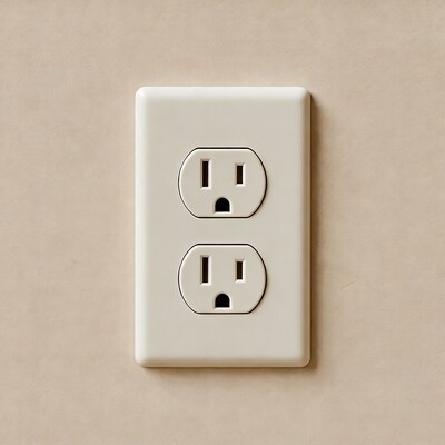 White Electrical Outlet on Wall