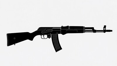 AK-47 Silhouette Illustration