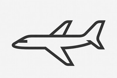 Airplane line icon
