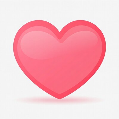 Shiny Pink Heart Illustration
