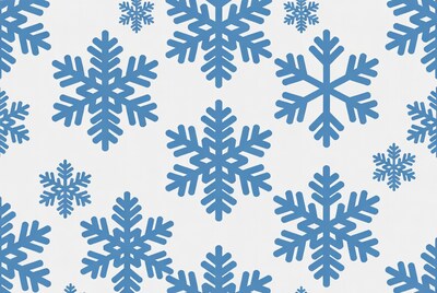Blue Snowflake Pattern Background