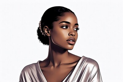 Beautiful African-American woman portrait