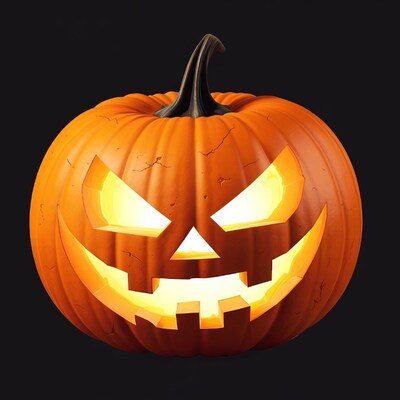 Glowing Jack-o-Lantern Pumpkin
