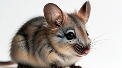 Cute deer mouse on white background