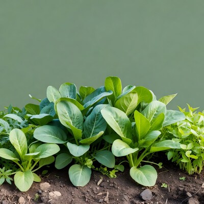 Fresh Bok Choy Plants in Soil