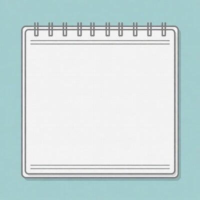 Blank Spiral Notebook Illustration