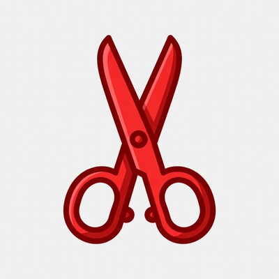 Red Scissors Illustration