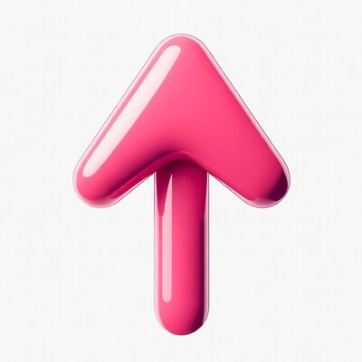 Shiny Pink Up Arrow