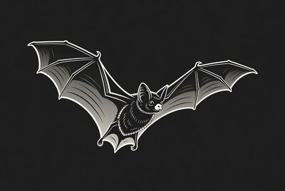 Flying Bat Illustration