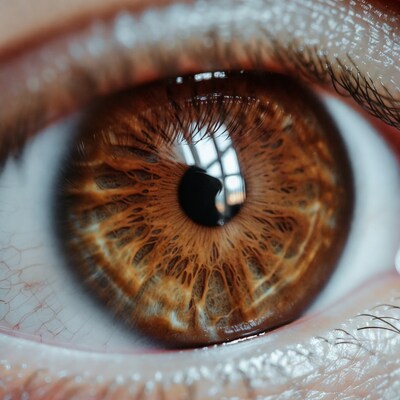 Close-up hazel eye