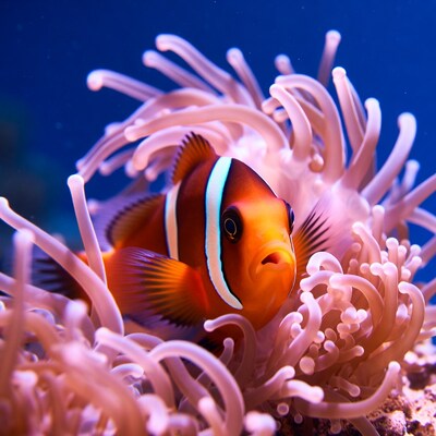 Clownfish in sea anemone