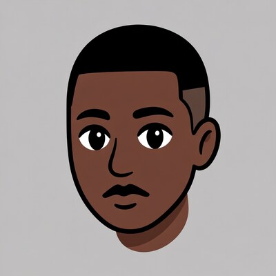 African-American man emoji illustration