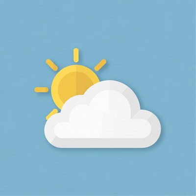 Sun behind cloud illustration