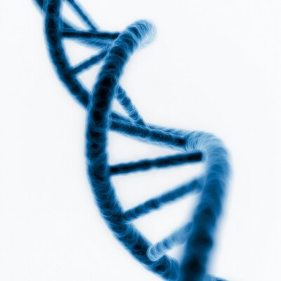 Blue DNA double helix