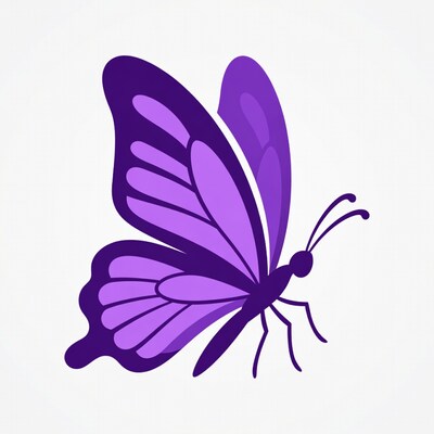Purple butterfly illustration