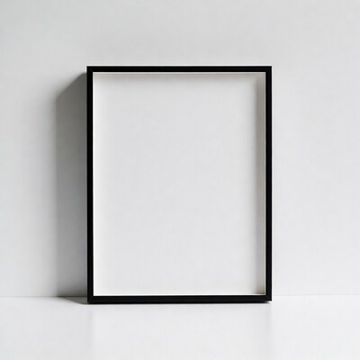 Black empty picture frame