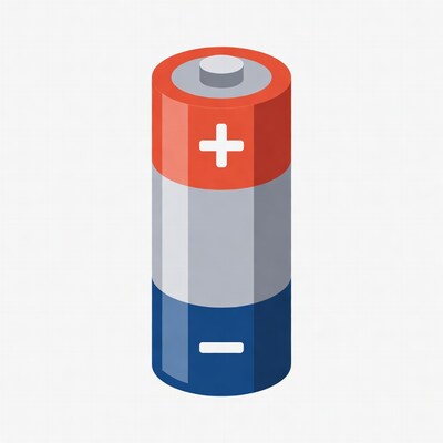 Red AA Battery Illustration