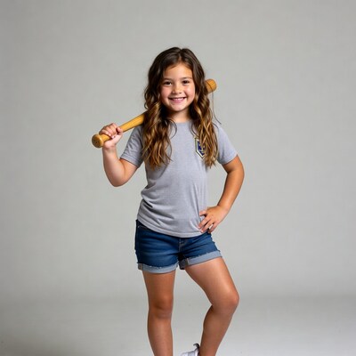 Girl holding baseball bat