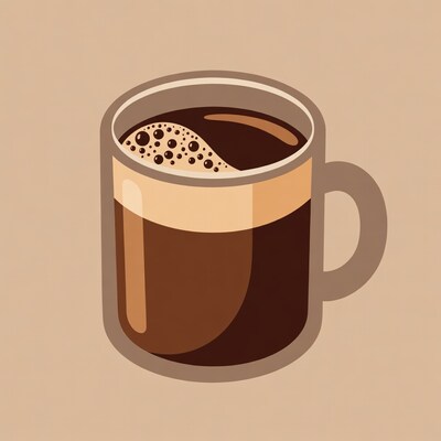 Latte in Glass Cup