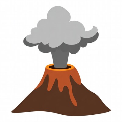 Erupting Volcano Illustration