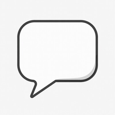 Empty speech bubble illustration