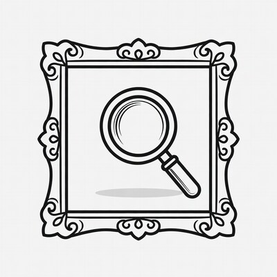 Magnifying Glass in Ornate Frame