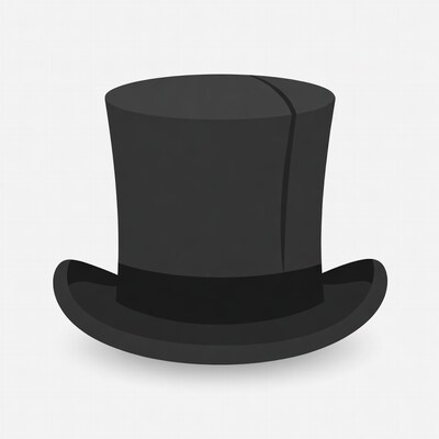 Black Top Hat Illustration