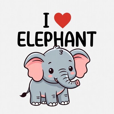 Cute baby elephant I love elephant