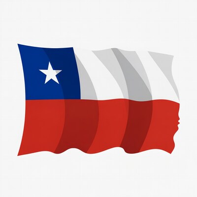 Waving Chilean Flag Illustration