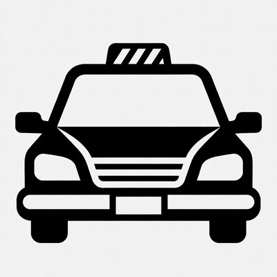 Black taxi cab icon
