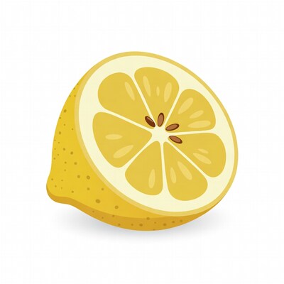 Sliced Lemon Illustration