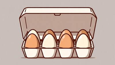 Egg Carton with Six Eggs