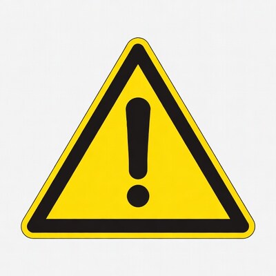 Yellow exclamation mark warning sign