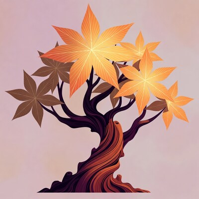 Autumn Maple Tree Illustration