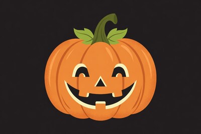 Smiling Jack-o-Lantern Pumpkin
