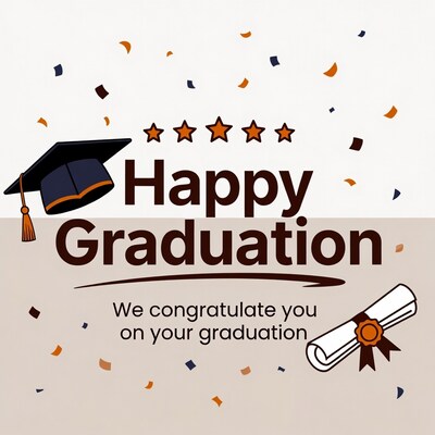 Happy Graduation Card Illustration