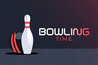 Bowling Ball and Pin Illustration