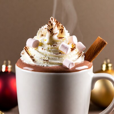 Hot Chocolate with Whipped Cream and Marshmallows