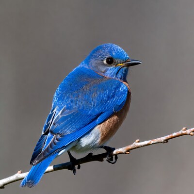 Eastern Bluebird perched on branch