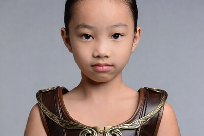Asian girl in leather armor