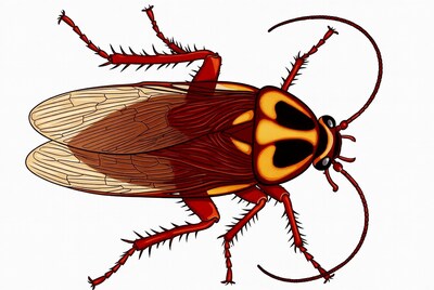 Red Cockroach Illustration